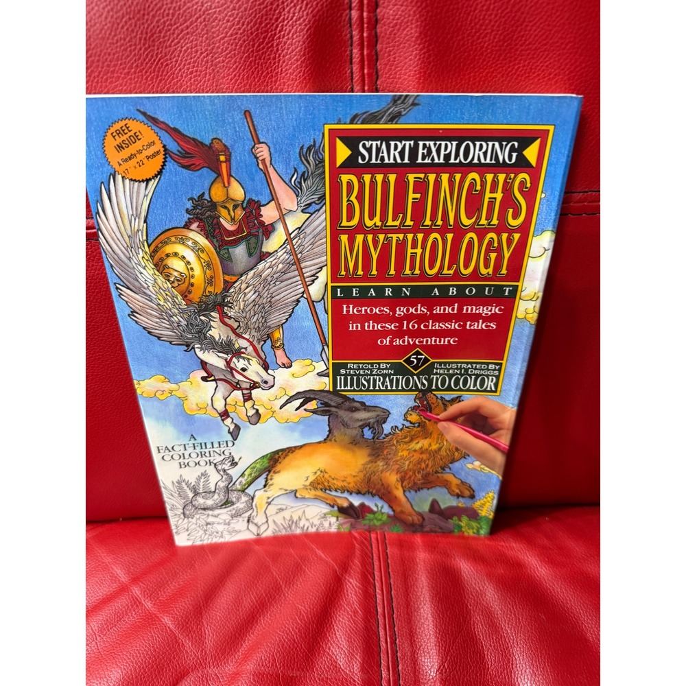 Start Exploring Bulfinch's Mythology Coloring Book Steven Zorn Poster Included